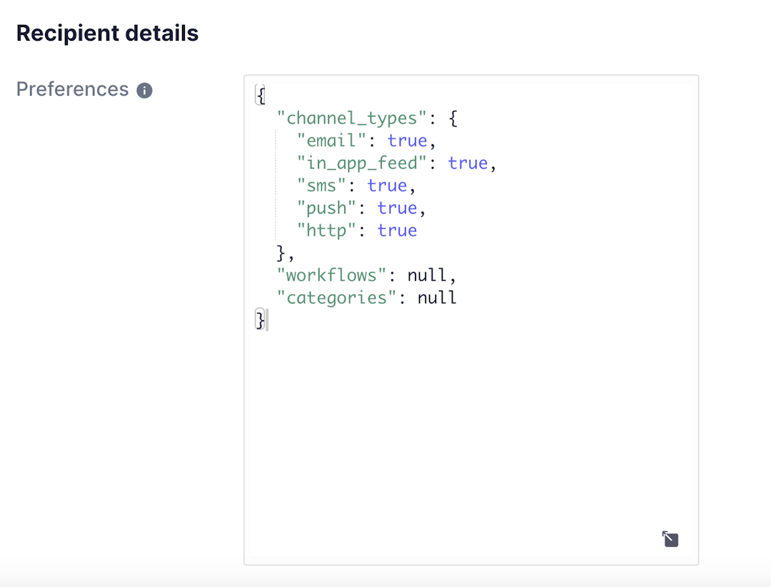 An image of a workflow run's evaluated preferences